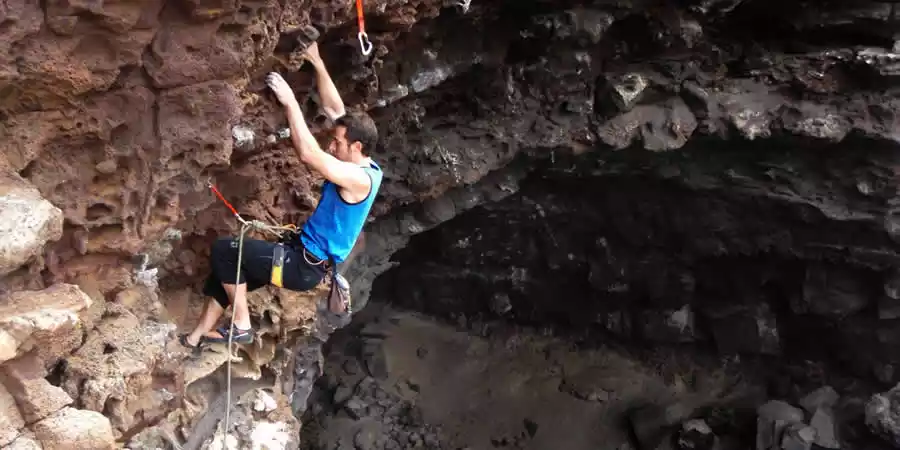 Climbing in Lanzarote