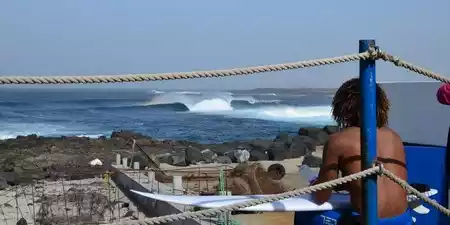 Surfing at La Santa