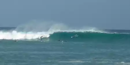 Surfing at Punta Mujeres