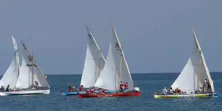 Latina sailing in Lanzarote