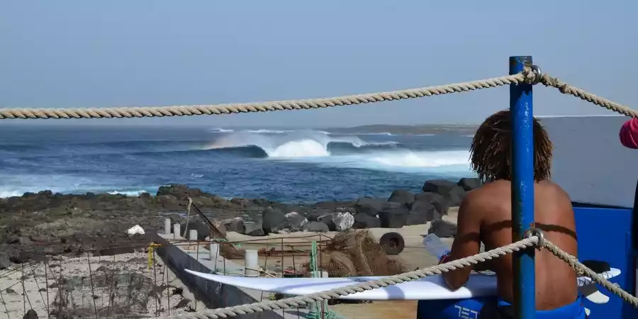 Surfing at La Santa