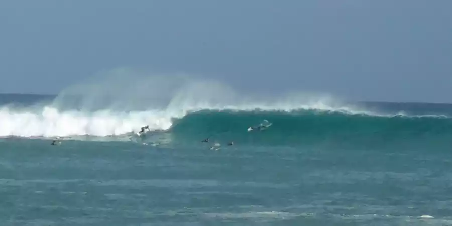 Surfing at Punta Mujeres